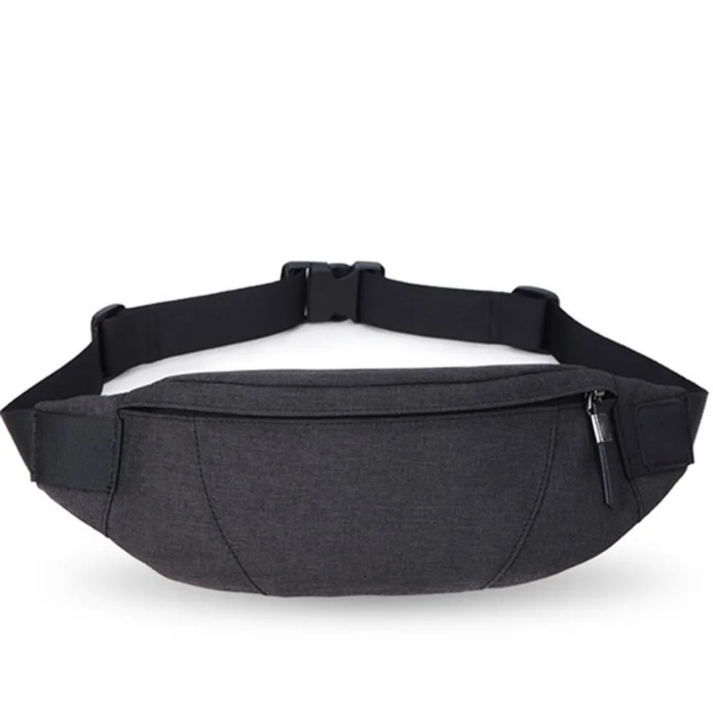 

Fanny Pack Black Waterproof Money Belt Bag Men Purse Teenagers Travel Wallet Belt Male Waist Bags Cigarette Case for Phone Pack
