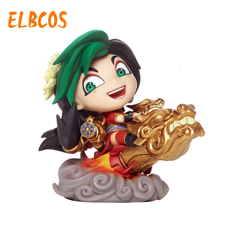 ELBCOS jax jinx Leona Gragas Kha'Zix Darius thresh Heimerdinger Lulu Tristana Poppy Nautilus 10 см/3,9 ''фигурки модель игрушки - Цвет: 11 Red Jinx