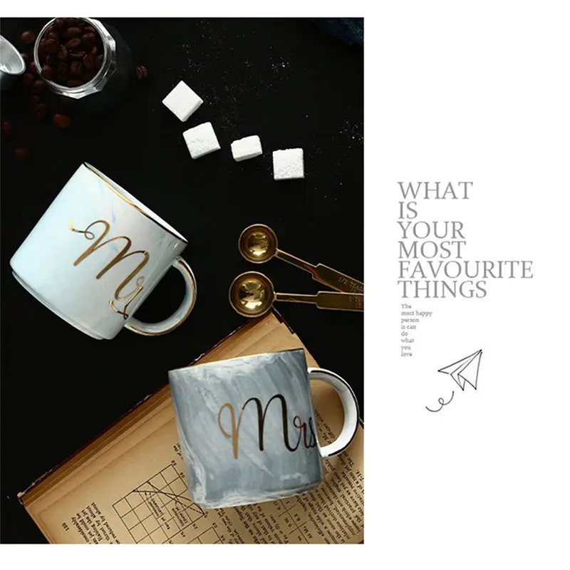 

Mark Cup Couples Cup 3 Colors Ceramic Cup Decoration Exquisite Ceramics Fashion Coffee
