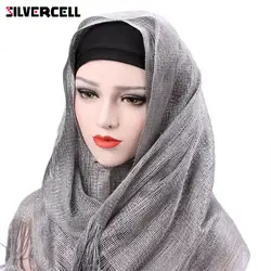 Женские головные уборы с золотой нитью Hoofddoek шарфы Прямая поставка