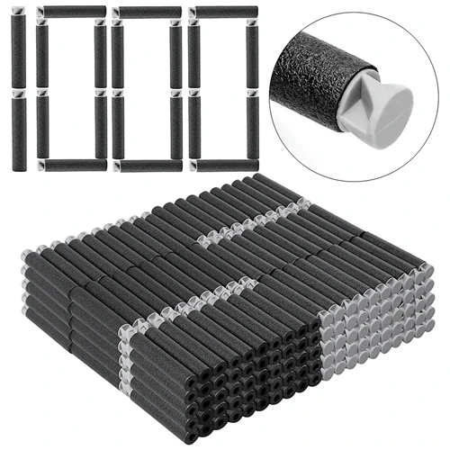 1000Pcs Flat Soft Hole Head 7.4cm*1.3CM Refill Darts Toy Set Accessories EVA Bullets For Nerf Retaliator Series Blasters Mega - Цвет: Black