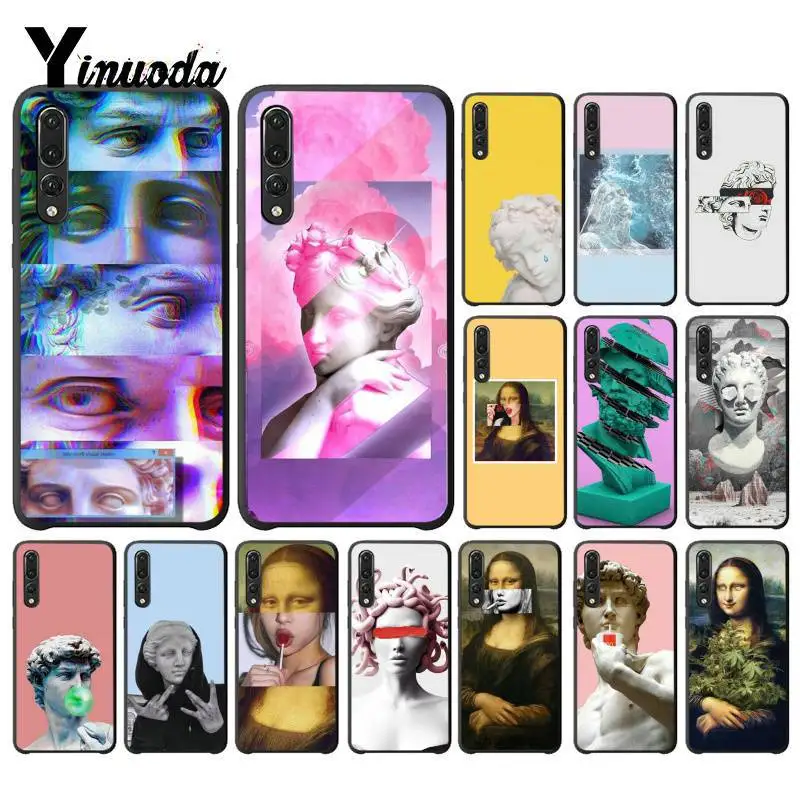 Yinuoda Art Mona Lisa David lines Cover Black Phone Case for Huawei P9 P10 Plus Mate9 10 Mate10 Lite P20 Pro Honor10 View10 Yinuoda Art Mona Lisa David lines Cover Black Phone Case for Huawei P9 P10 Plus Mate9 10 Mate10 Lite P20 Pro Honor10 View10
