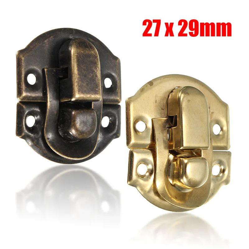 

Bronze Gold Jewelry Chest Box Suitcase Case Trunk Buckles Toggle Hasp Latch Catch Clasp 27X29MM