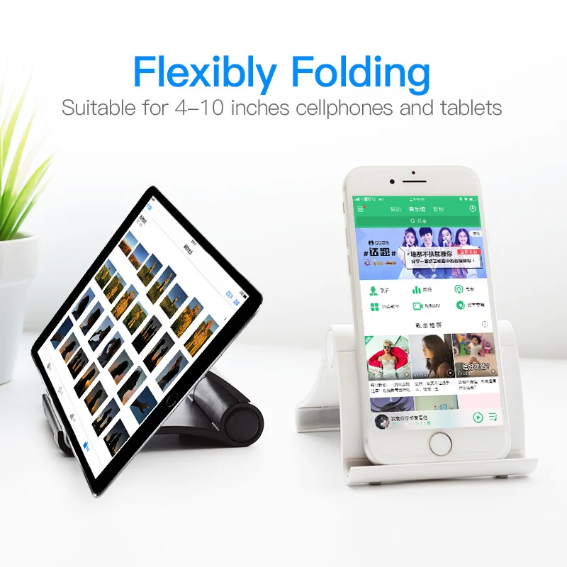 Vention Mobile Phone Holder For iPhone iPad Xiaomi Flexible Desk Phone Stand Universal Desk Holder For Huawei Samsung Tablet PC 
