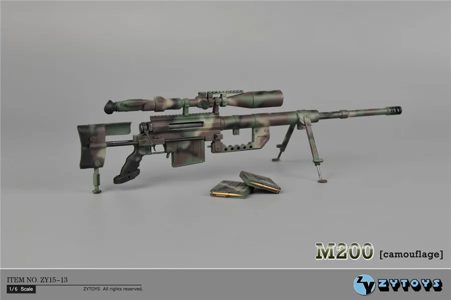 1/6th весы снайперская винтовка M82& M200 для фигурного doll.1" Экшн фигурки Куклы Аксессуары. Книги об оружии для кукол. Пластик модель
