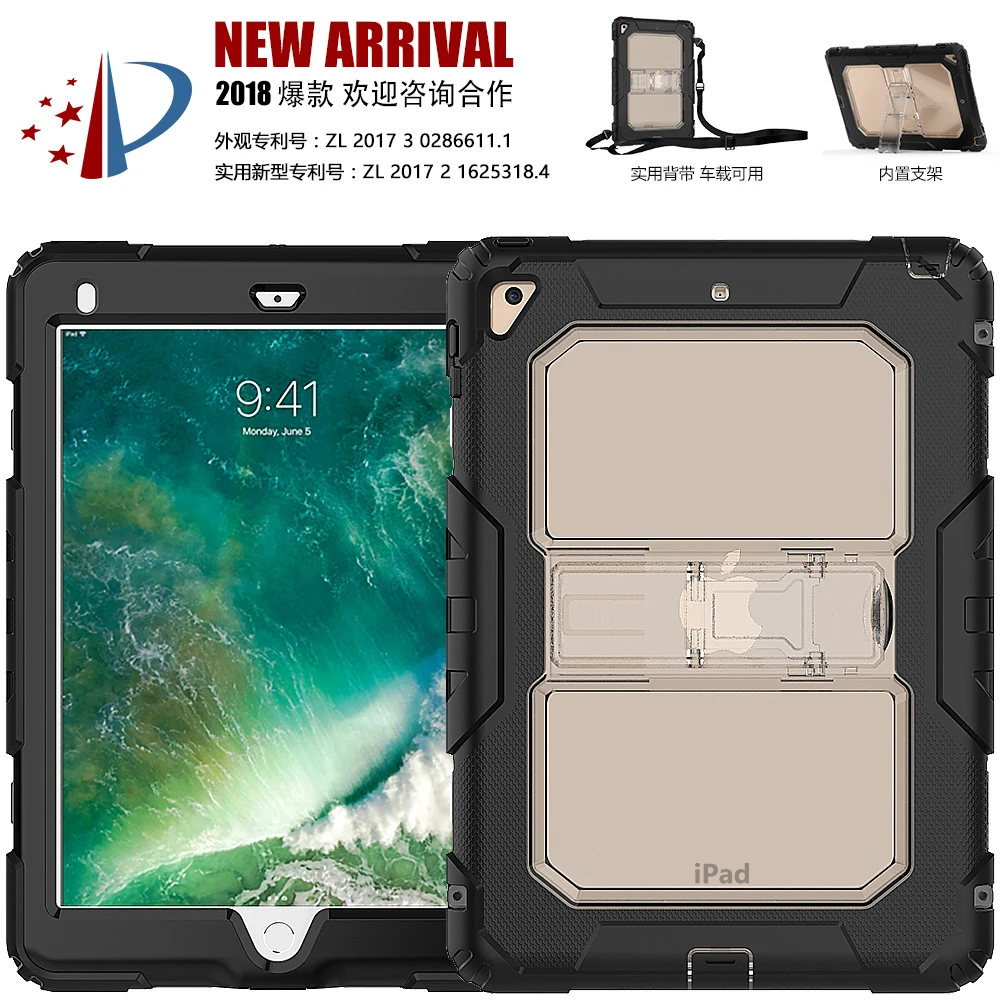 Coque для iPad Чехол для iPad Air 2 полный защитный Капа Fundas для iPad Стенд Tablet Съемный ремень для iPad Pro 9,7