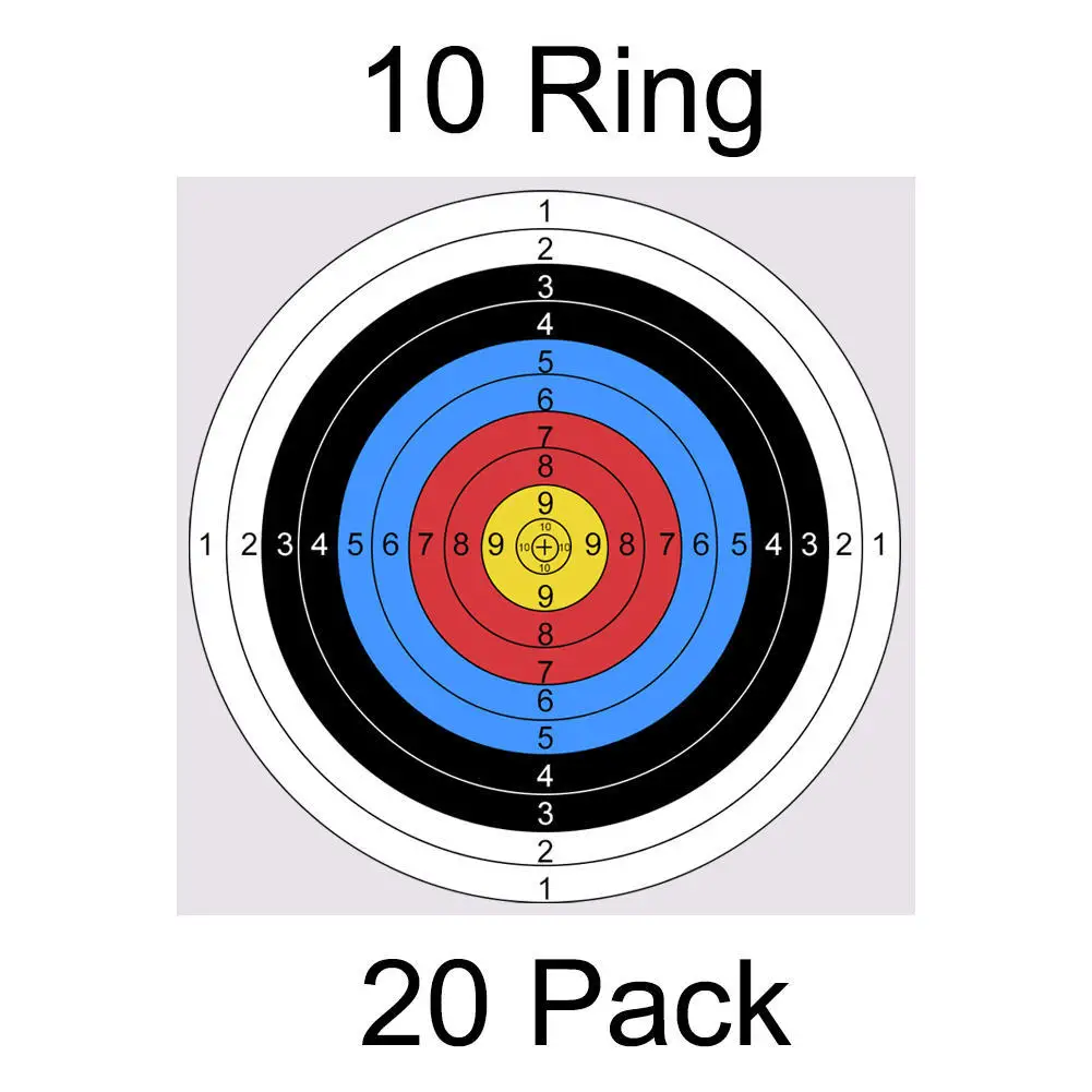 20 шт. Стандартный мишень для стрельбы из лука оборудования красочные печати стрельба целевой лук стрелка практика мишень для стрельбы из