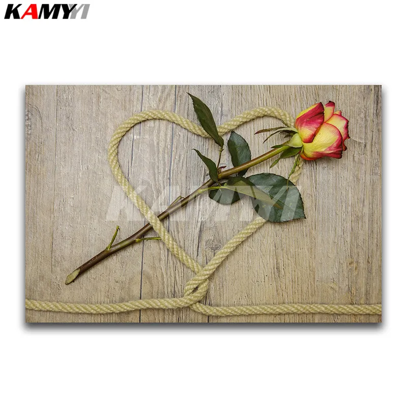 Full Square Diamond embroidery Cross stitch flowers Full Round Diamond mosaic rose 3D DIY Diamond painting heart_