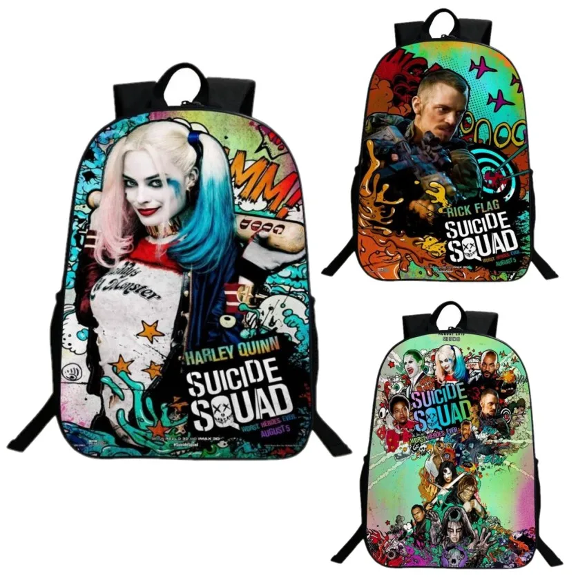 Suicide Squad Harley Quinn Cartoon Backpack For Teenagers Boys Girls