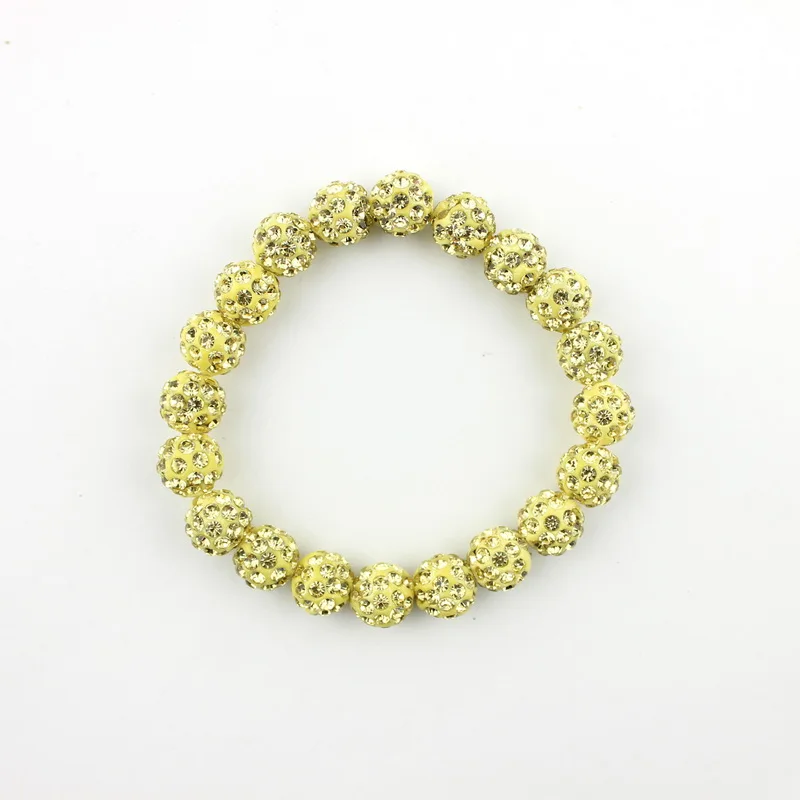 Crystal Bracelets Colorful Crystals Elastic Pave Beaded Sparkly Rhinestones Ball