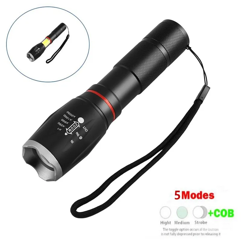 

mini penlight lanterna led flashlight torch cree xm-l t6 xm l l2 rechargeable Zoom waterproof 18650 battery