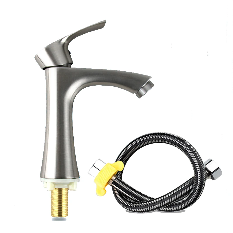 

304 stainless steel single handle basin faucet cold water faucets