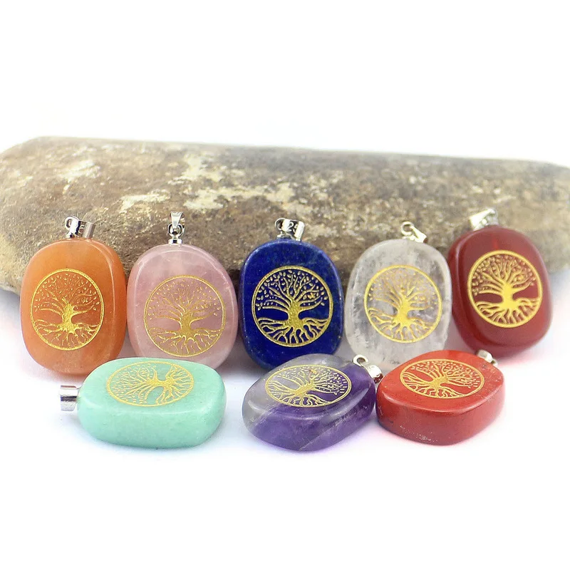 

Natural crystal sautoir system life tree, a tree of life speed sell through the European and American fashion pendants
