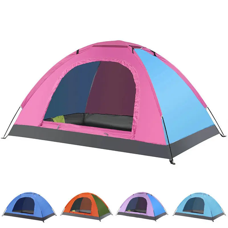 

2 Person Camping Tent Waterproof UV Protection Outdoor Beach Tent for Family Hiking Fishing Holiday Party Quality 190*140*110cm