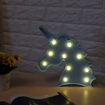 

SOLLED Unicornio Led Night Lights Unicorn Party 3D LED Table Lamp Novelty Animal Marquee Sign Letter Lamp Luminaria Baby Kids