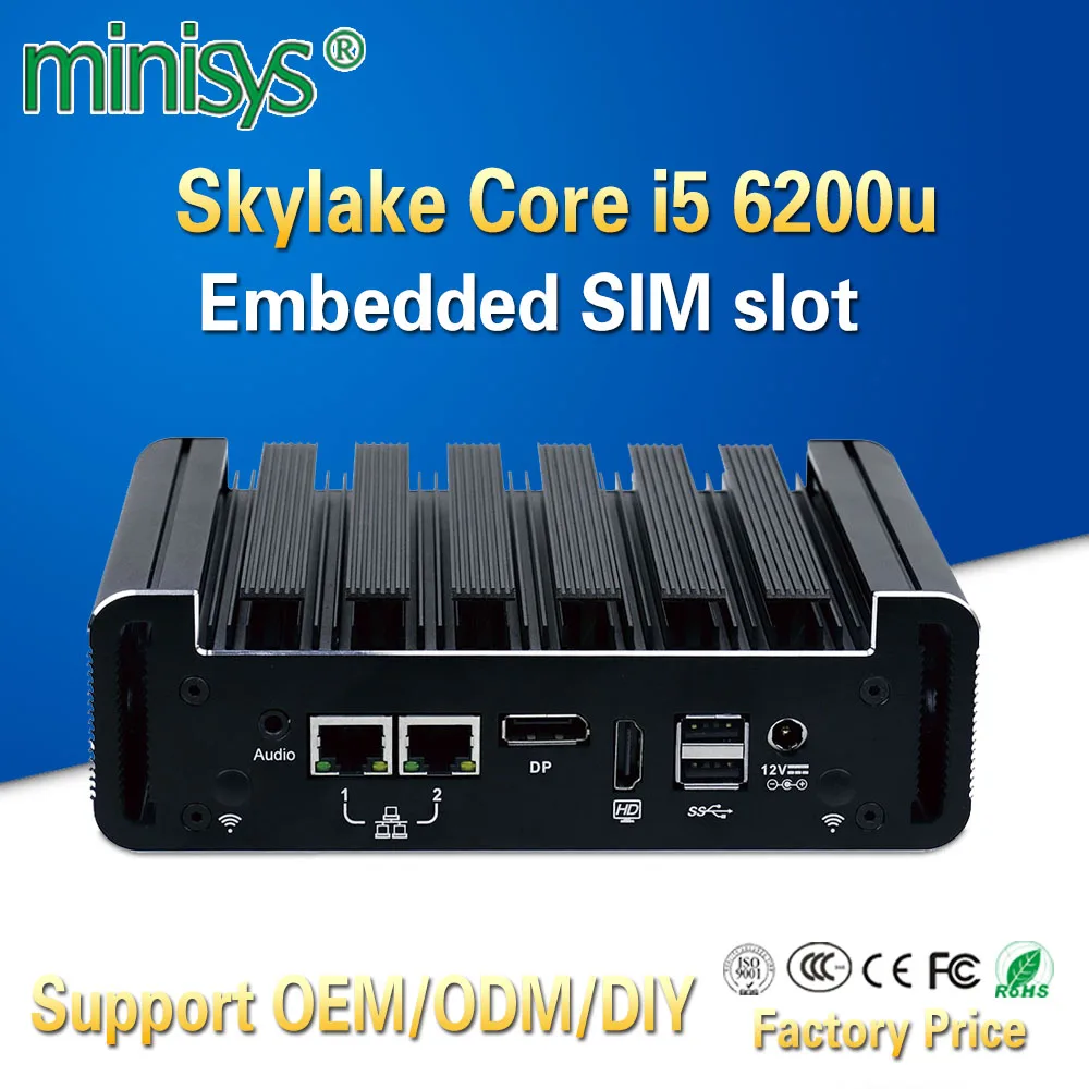Minisys Intel NUC Mini PC Skylake I5 6200u processor Dual ...