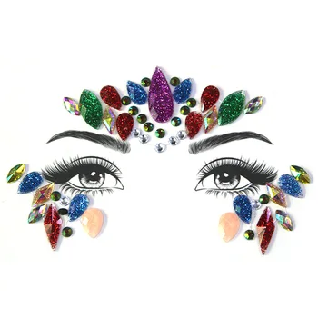 

Temporary Rhinestone Glitter Tattoo Stickers Face Jewels Gems Music Festival Party Makeup Body Jewels Flash Face Crystal Sticker
