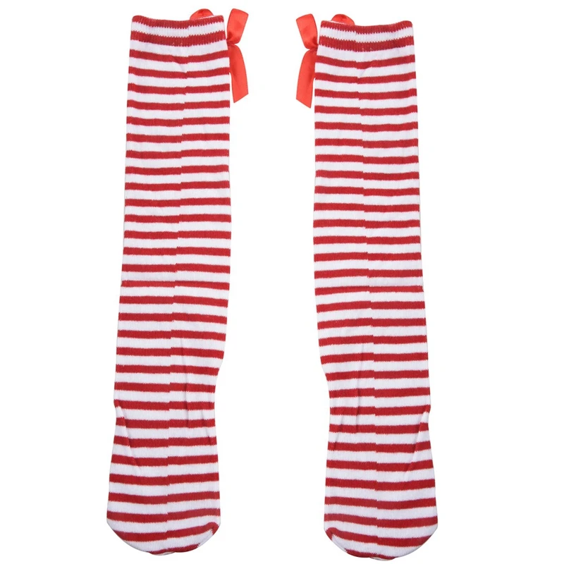 1-6 Years Kids Girls Princess Knee High Socks w/ Bowknot