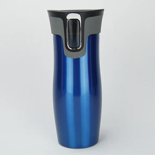 45 ОМЛ автоматическая чашка кофе горячий термос из нержавеющей стали Кнопка воды Термос автоматическая чашка бизнес автомобиль чашка - Цвет: blue