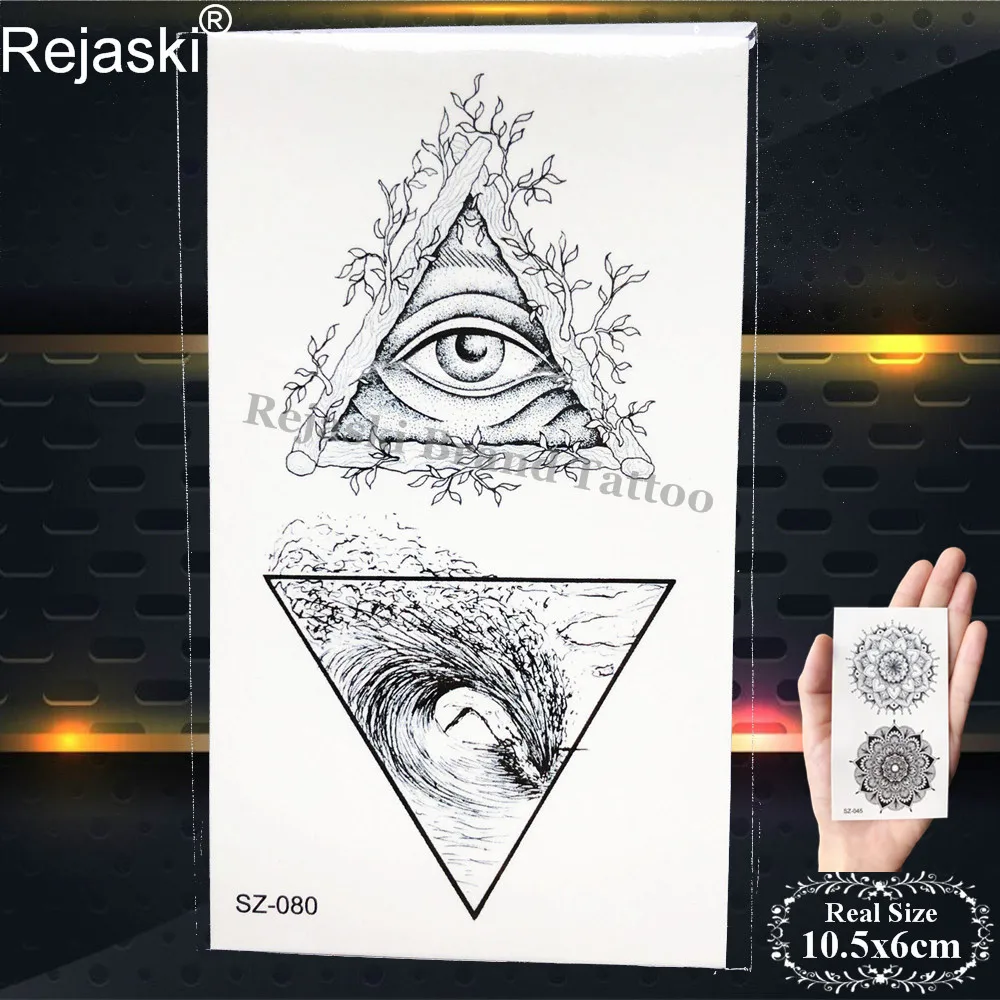 Мужские тату наклейки Rejaski на руку сердце тотем женские и мужские геометрические