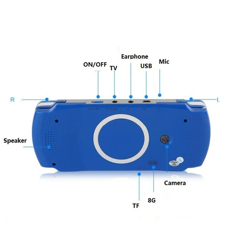 Портативный Ручной игровой консоли видео MP4 плеер 8 ГБ бесплатно скачать игры ТВ вне Ретро игровой консоли де jeux лозы Камера Динамик