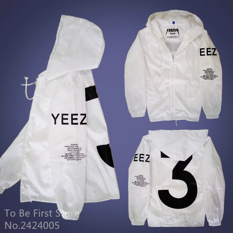 windbreaker jacket winter for 3 Season New Men Men Jackets Hooded YEEZUS Kanye YEEZY West Jacket