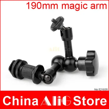 

7inch / 190mm magic arm dslr rig d5300 d3300 d90 d80 camera camcoder lcd monitor flash light with 1/4 screw socket accessories