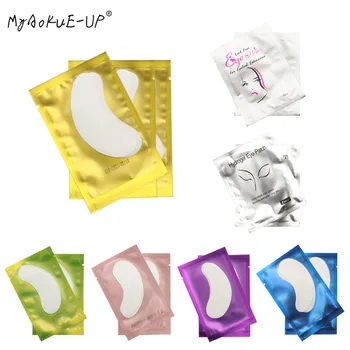 

100 pairs/lot Eye Patches For Eyelash Extension Under Eye Pads Gel Makeup Tools Eye Tips Stickers for False Eyelashes