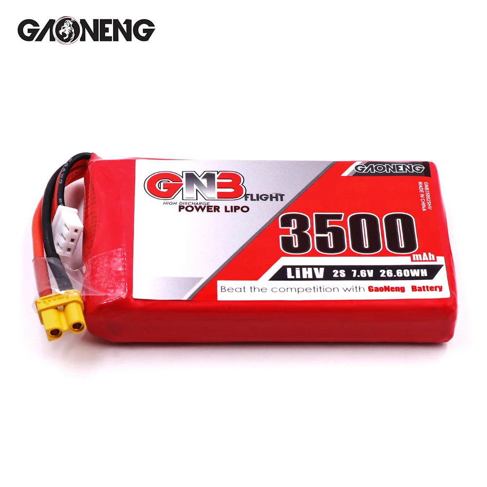 Литий ионный аккумулятор Gaoneng GNB 3500 мАч 2S1P 7 6 В 2C/4C HV с разъемом XT30 для передатчика
