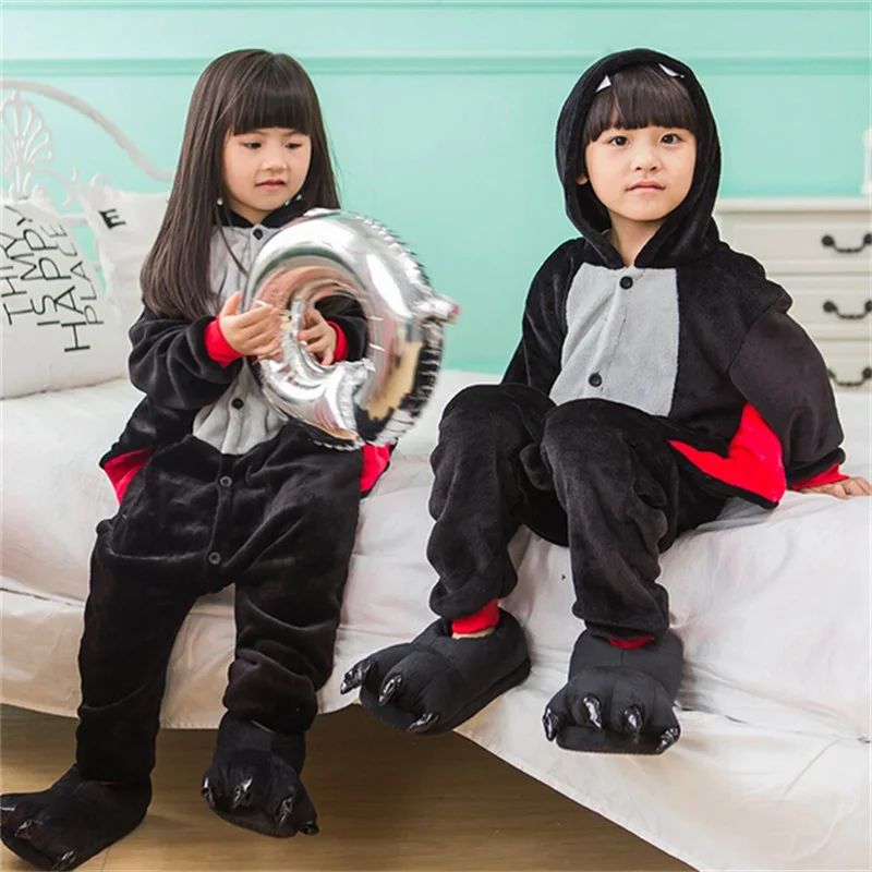 Boy Girl Anime Totoro Kigurumi Cosplay Fancy Soft Pajamas Animal Costume Overall Child Kid Baby Funny Carnival Jumpsuit Onesie