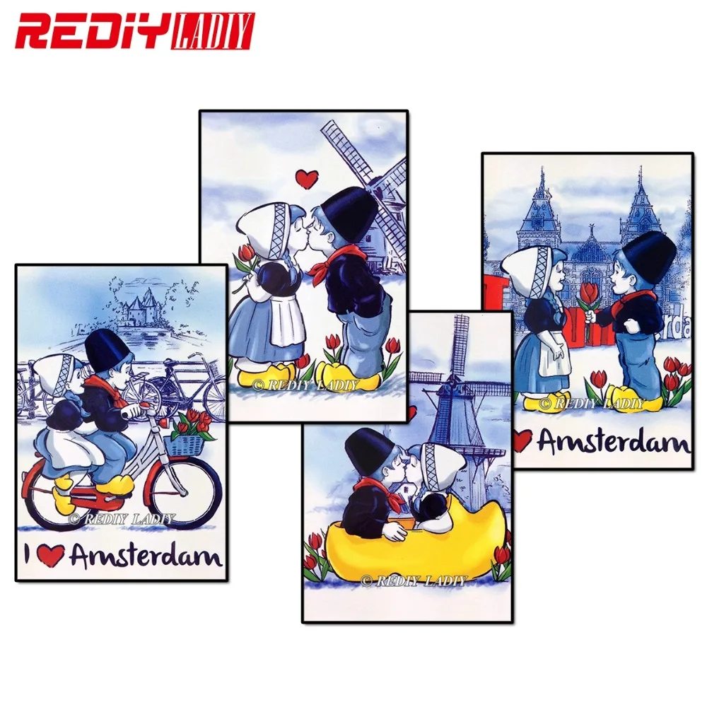Набор алмазной мозаики REDIY LADIY вышивка крестиком старый голландский I Love горный