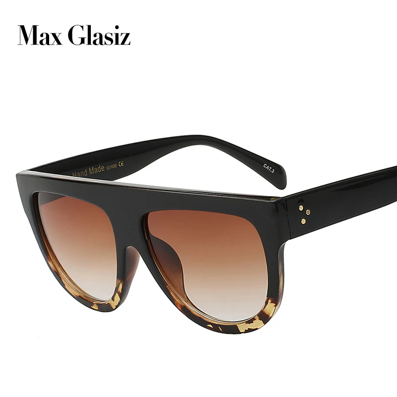 

Hot selling Italy Brand Designer Fashion Women Sunglasses Oversize Female Flat Top Vintage Sun Glasses Eyewear