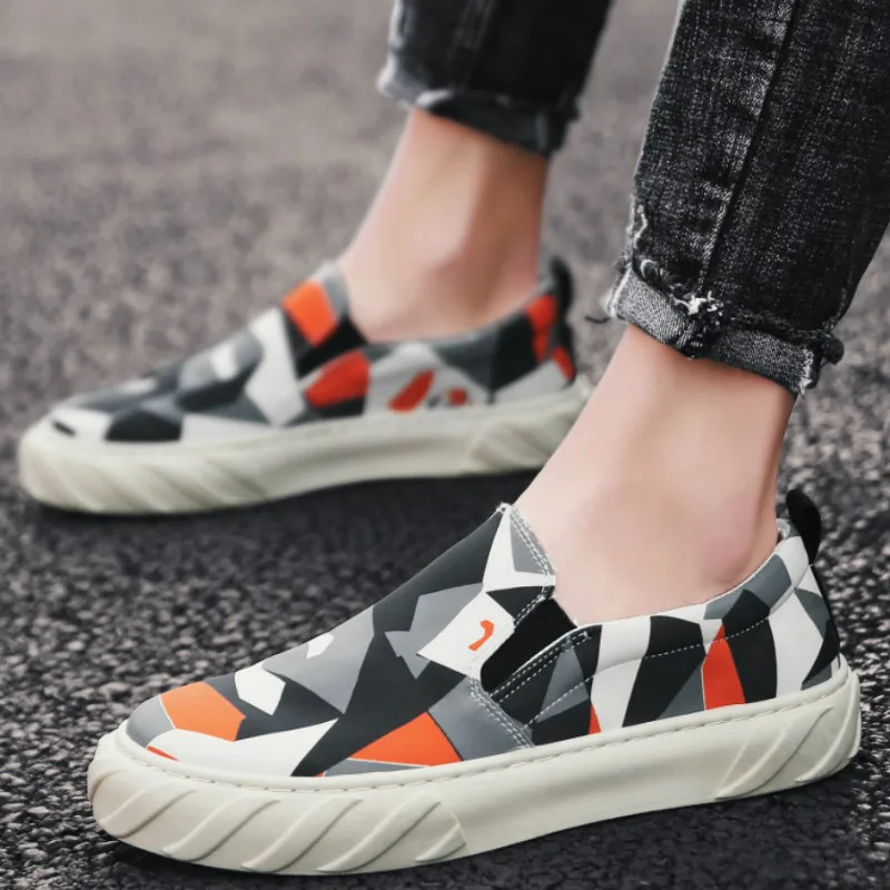 

Canvas Shoes Men Loafers Breathable Casual Shoes Soft Comfortable Slip-On Flats for Male Footwear Outdoor Driving shoes D7-72