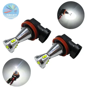 

2pcs High Power Fog Lights CANBUS No error free PS19W PGJ19-3 H11 H8 50W 9SMD 9LED H8 Fog Lamps Driving lights 6000K White 12V