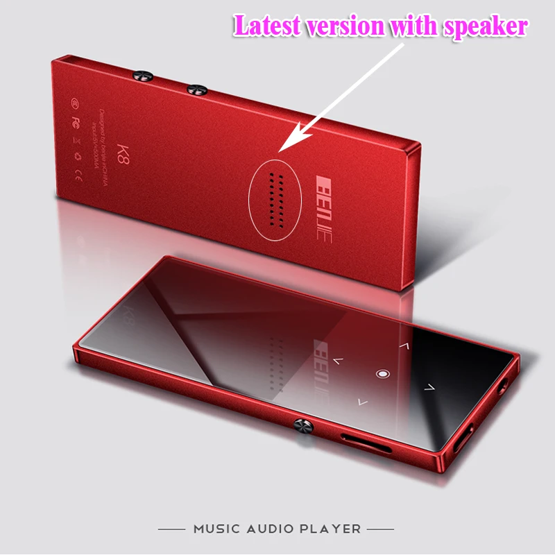 Bluetooth mp3 плеер с сенсорным экраном BENJIE K8 встроенный динамик 8 ГБ музыкальный