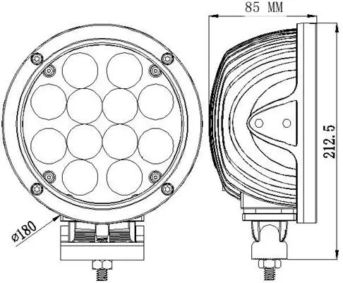 Condução de Luz Conduziu a Lâmpada de Trabalho com Tampa Água à Prova de Choque à Prova de Poeira 5000lm para Caminhão à Prova Rodada Inch Led Amarela d' 7 60 w 3 Computers & Electronics