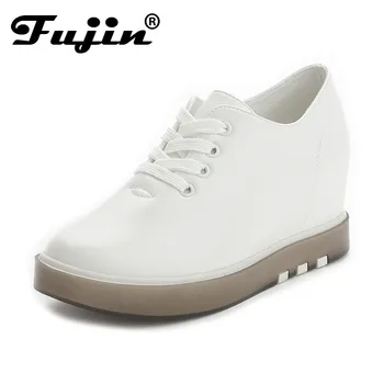 

Fujin Brand New platform wedge heel boots Lady Shoes with increased platform sole SPRING autumn female fashion casual pumps