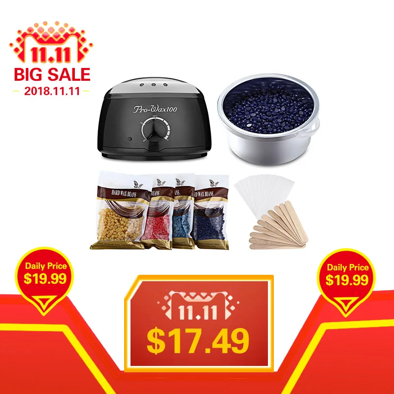 Продажа Инструмент для удаления волос Эпилятор подогреватель воск нагреватель Professional Mini SPA ручной Эпилятор ноги парафин воск машина контроль темпе...