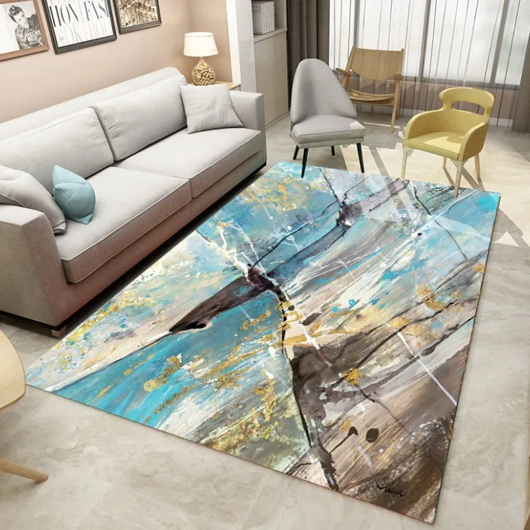 INS Modern Art Carpets For Living Room Abstract Area Rugs Bedroom Home Decor Coffee Table Floor Mat Study Carpet Cloakroom Rug