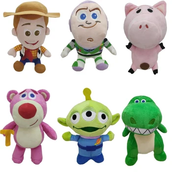 

6pcs/lot 20cm Cute Toy Story 4 Woody Alien Buzz Lightyear Lotso Huggin Bear Plush Stuffed Toys Doll for Children Kids Gifts