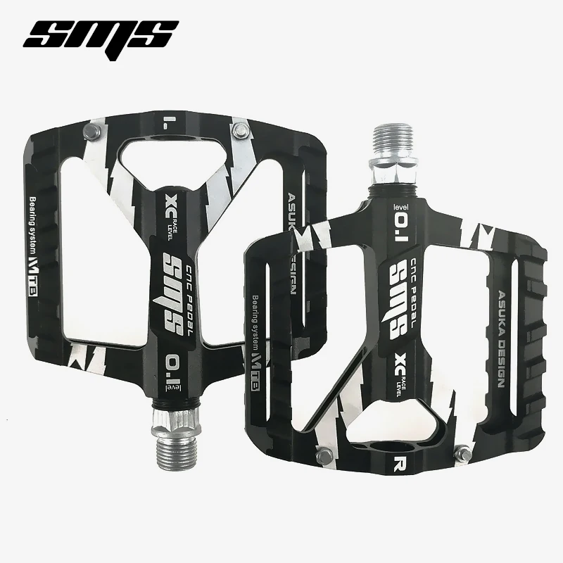 

sms bicycle pedal Ultralight red black DH vtt mountain mtb bike pedals bmx road lightweight Cycling Aluminum Alloy Pedals parts