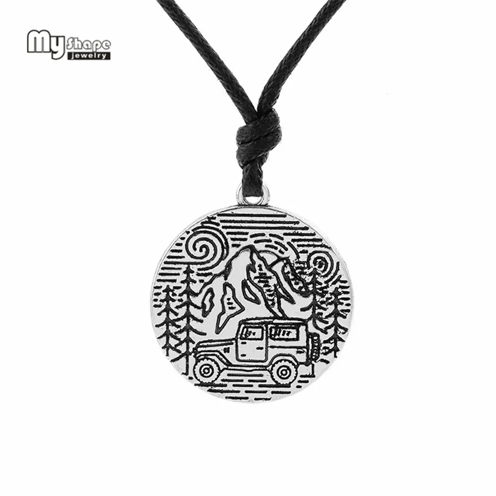 My shape drive Jeep внедорожник путешествия в лесу Подвески с автомобилем ожерелье для авантюриста мужчины и женщины ювелирные изделия