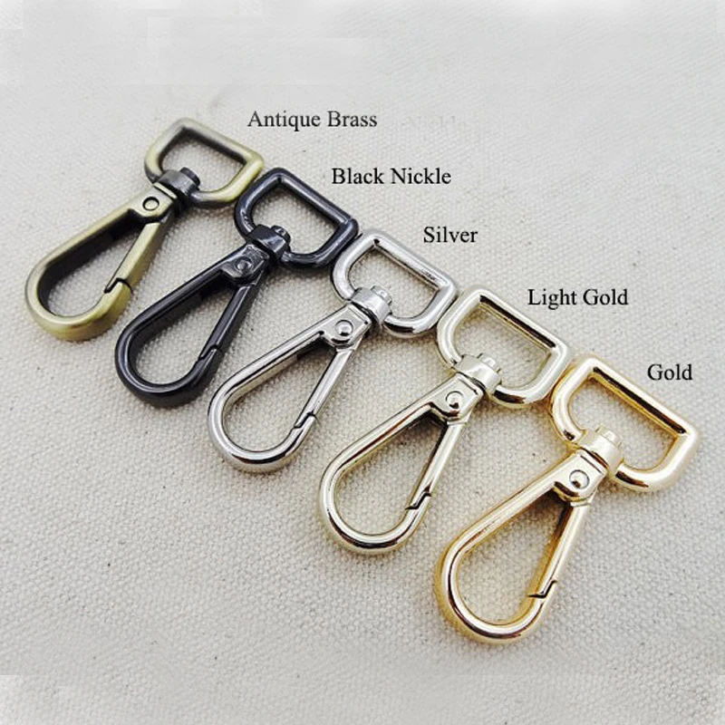 12mm 1//2/" Handbag Clasp Lobster Trigger Baby Snap Hook Clip Nickel Nickle Straps