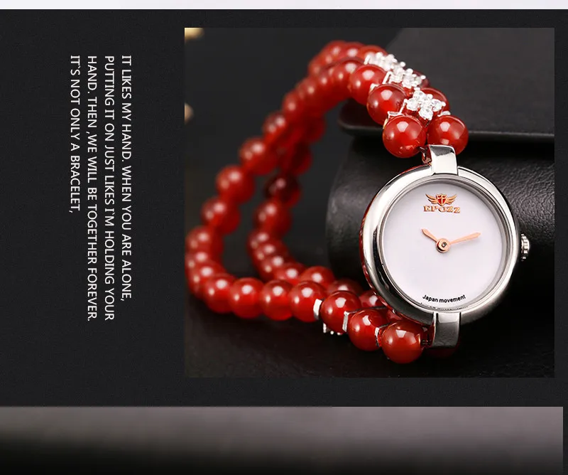 925 пробы серебряные украшения со стразами цепочка для женщин браслет часы платье кварцевые часы relojes Рождественский подарок Epozz натуральный шарик