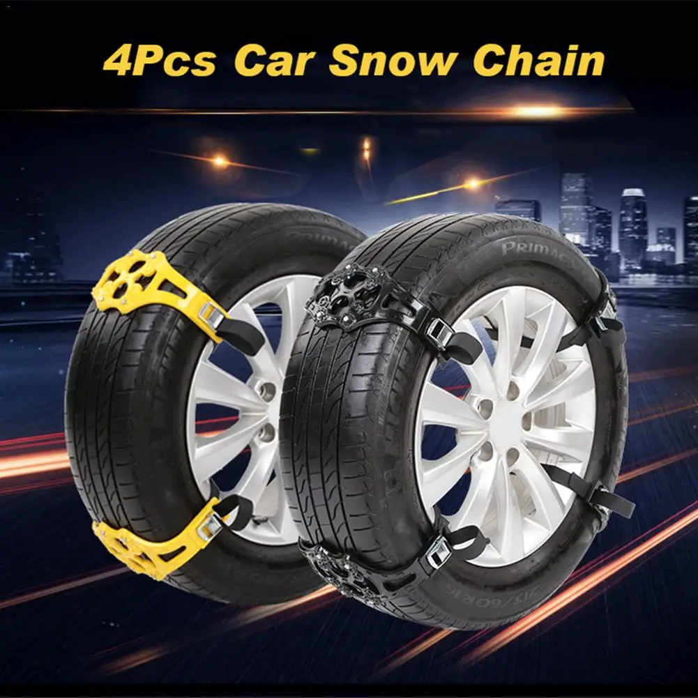 

4 PCS/Pack Universal Car Tire Anti-skid Belt Emergency Tire Anti-skid Chain For Snow Road Sand Road Dropship 7.13