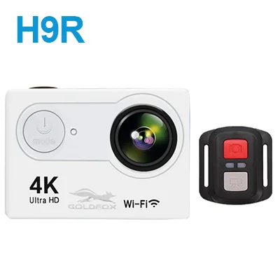 H9R экшн-камера Full HD 4K 25FPS wifi 2," экран мини-камера с защитным корпусом с пультом дистанционного управления Go Водонепроницаемая pro спортивная DV камера - Цвет: Белый