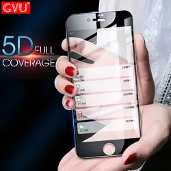 GVU 5D мягкий край Полное покрытие закаленное стекло для iphone 6 6 S плюс 7 Plus X экран протектор для iphone 8, 8 Plus 10 стекло плёнки