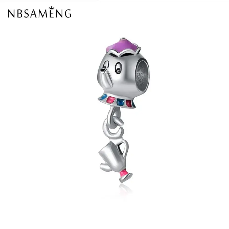 

European Style Cartoon Animal Elephant and Kettle Cup bracelet Charm Beads Pendant Fit Pandora DIY Jewelry