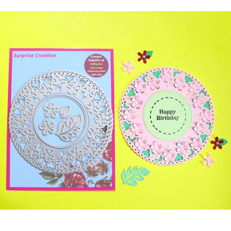 

Cutting dies 3D Frame Flowers Scrapbooking DIY Craft Metal Stencil