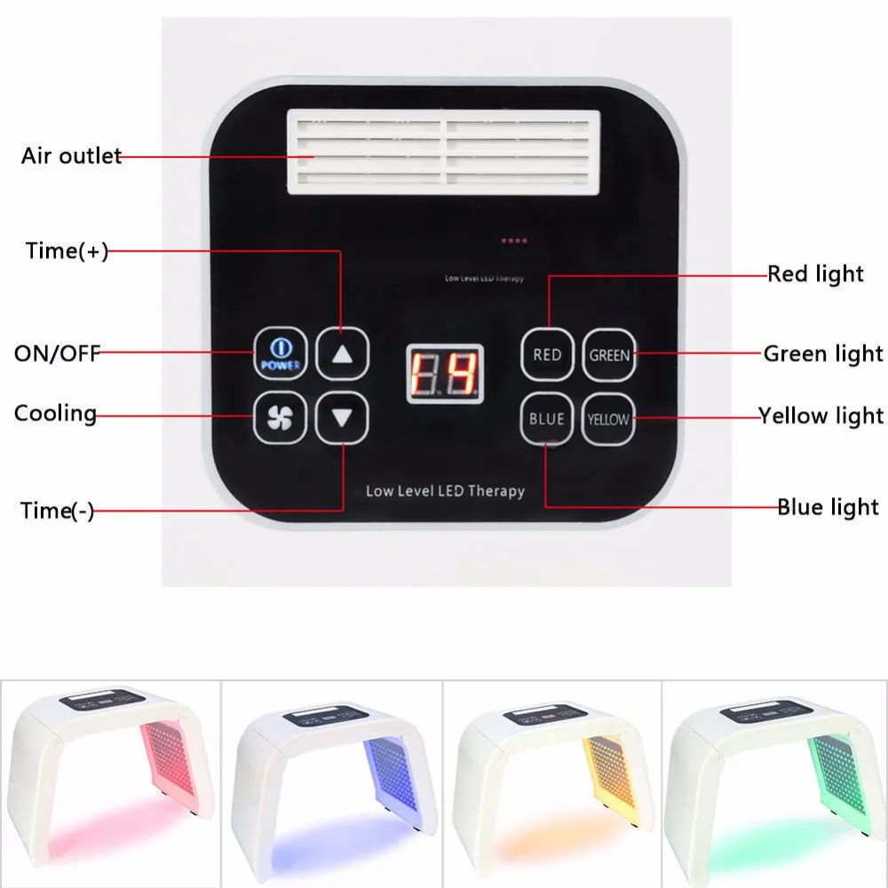  4 Color PDT LED Light Skin Care Rejuvenation Photon Machine For Skin Rejuvenation Acne Remover Anti - 32822173880